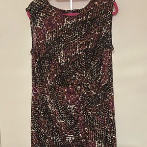 Apt 9 XL animal print dress with very flattering ruching at waist